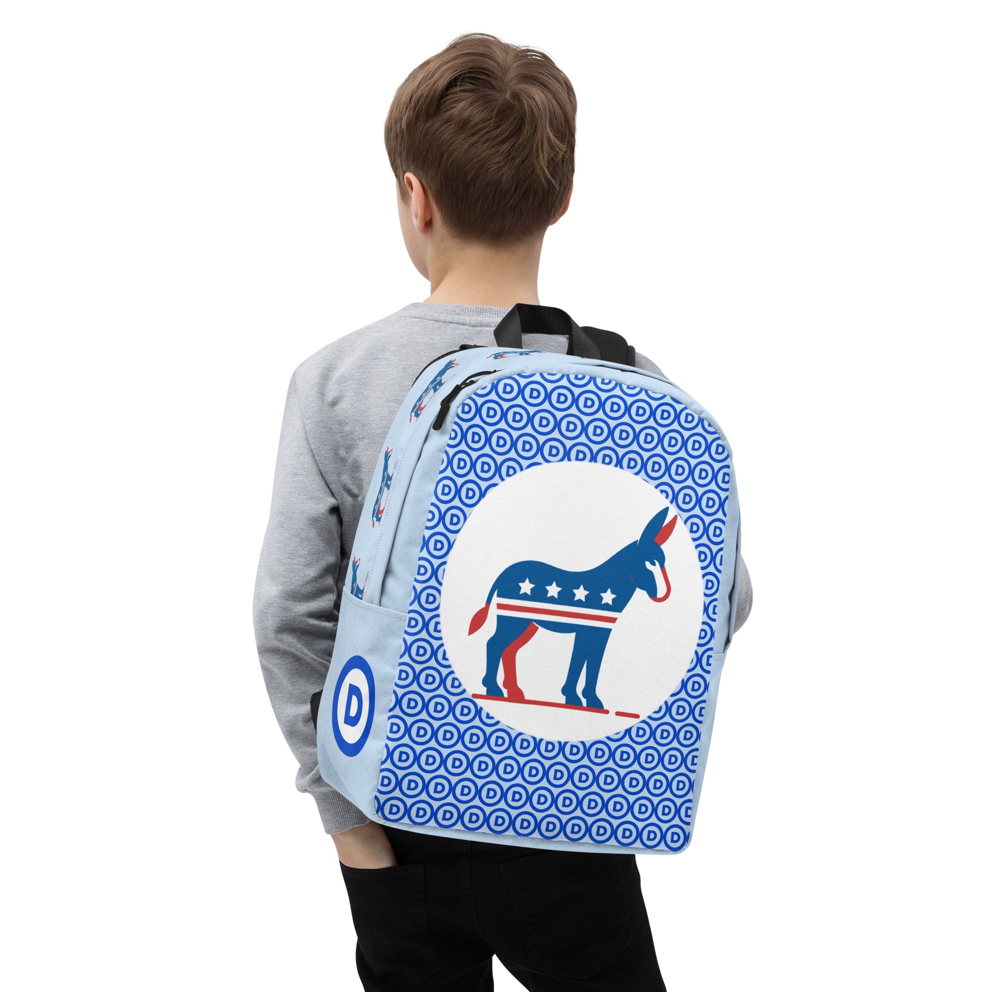 Democrat Liberal Donkey Backpack - Over Shoulder