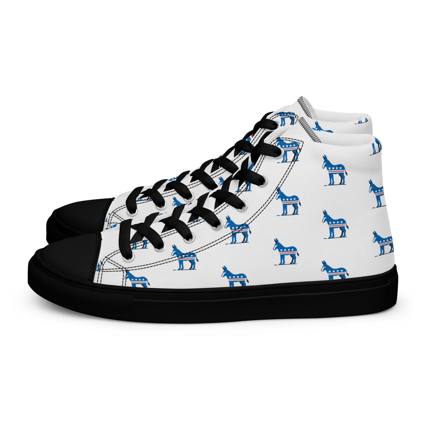 Democrat Donkey High-Top Rally Shoes - White