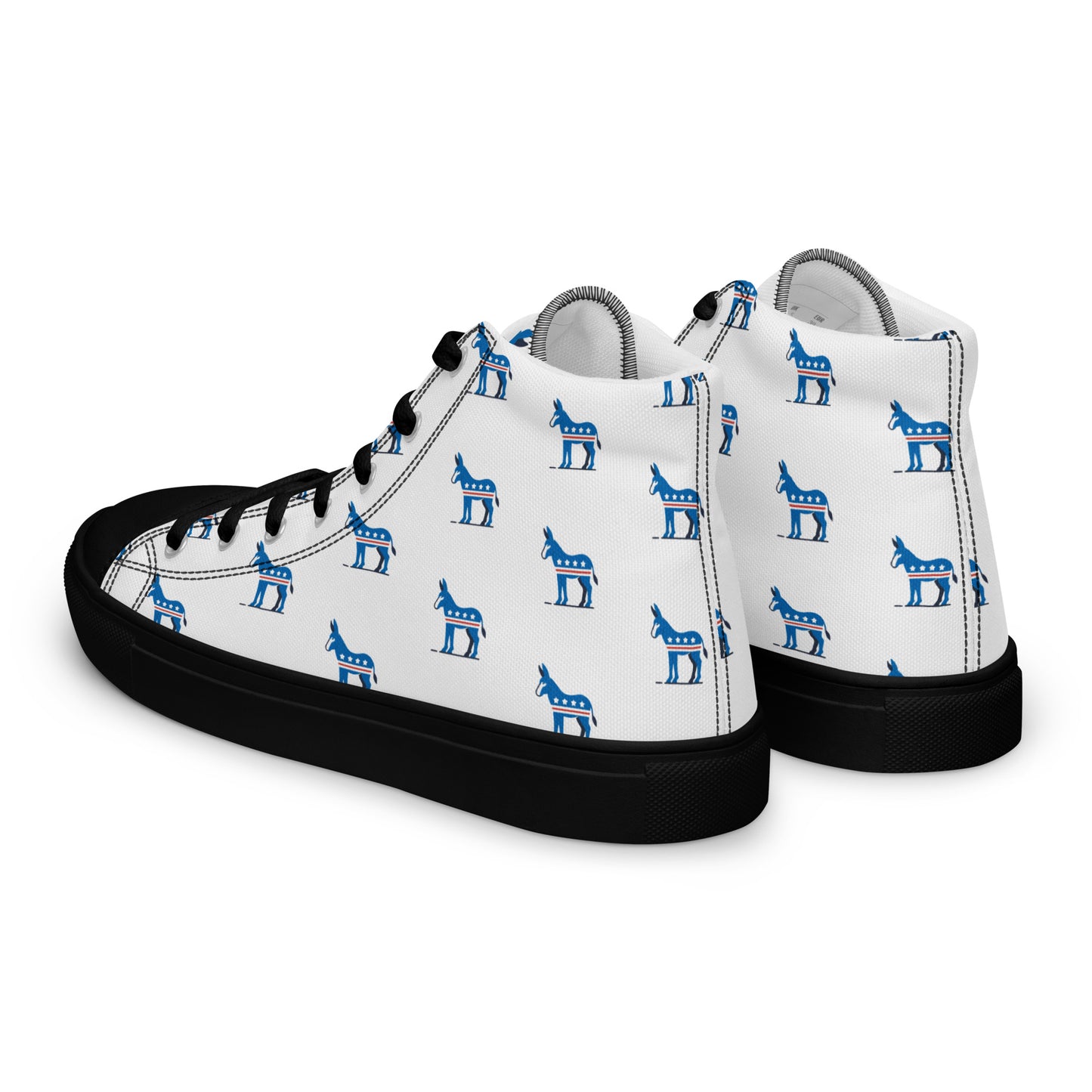 Democrat Donkey High-Top Rally Shoes - White