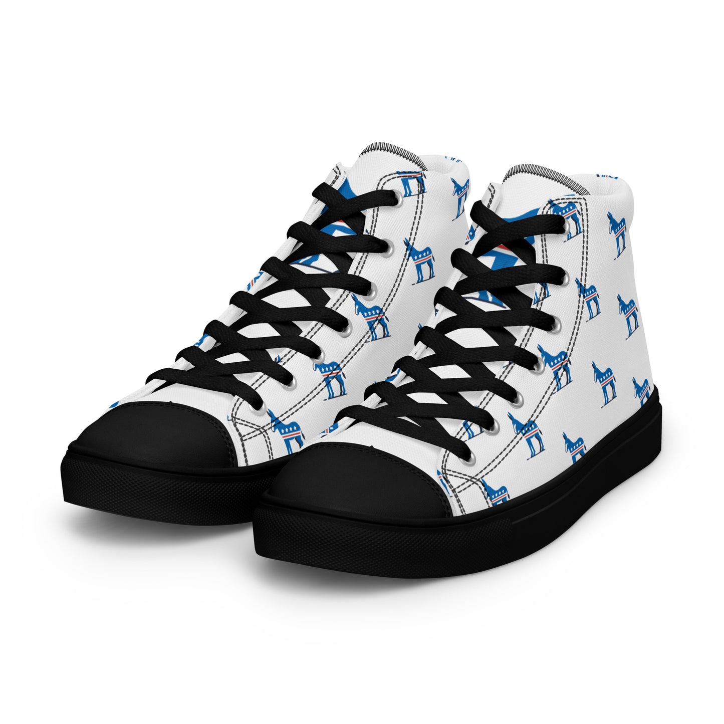 Democrat Donkey High-Top Rally Shoes - White