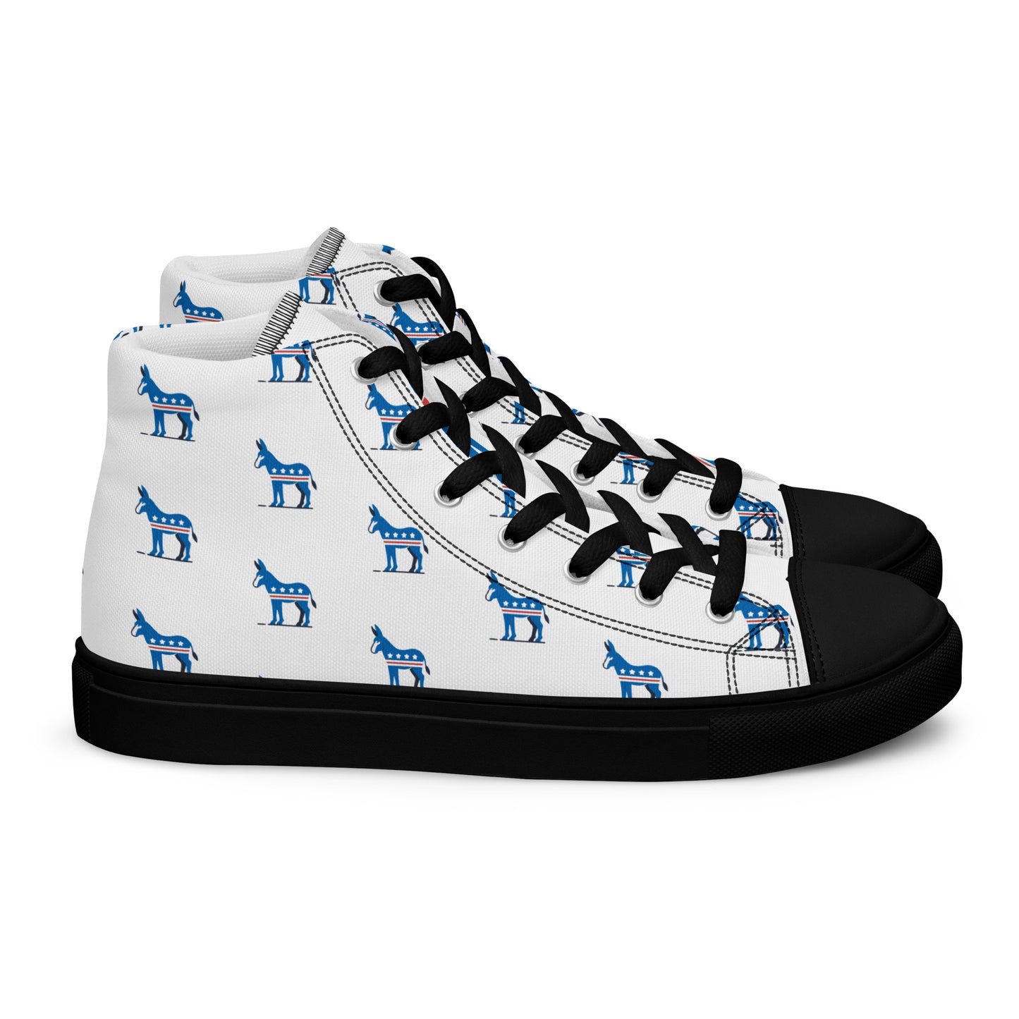 Democrat Donkey High-Top Rally Shoes - White