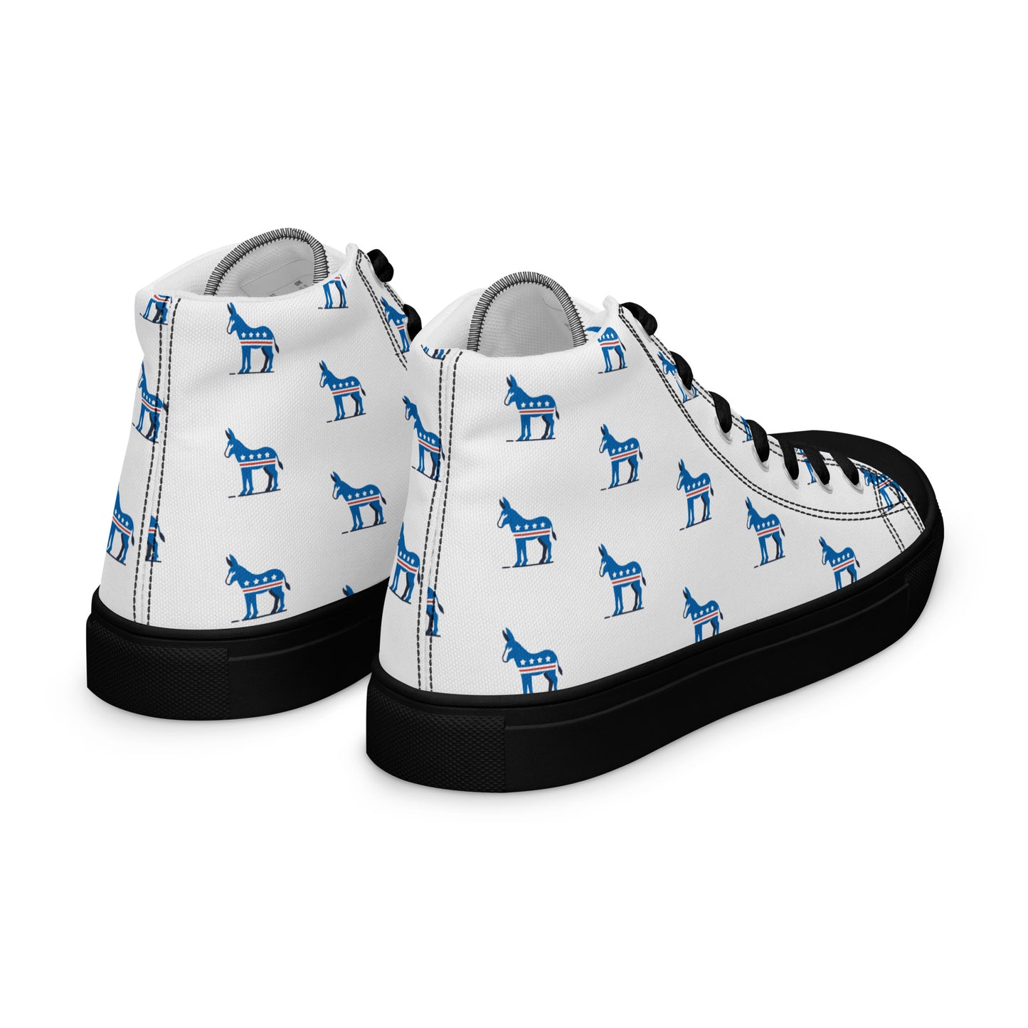 Democrat Donkey High-Top Rally Shoes - White