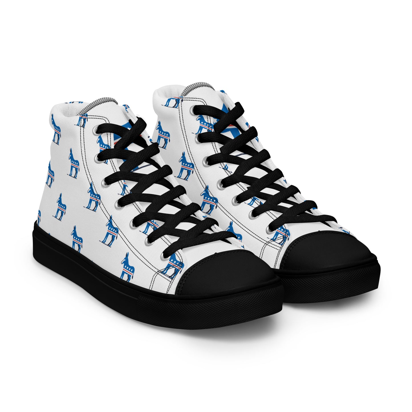 Democrat Donkey High-Top Rally Shoes - White