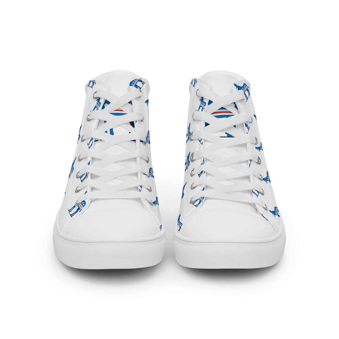 Democrat Donkey High-Top Rally Shoes - White