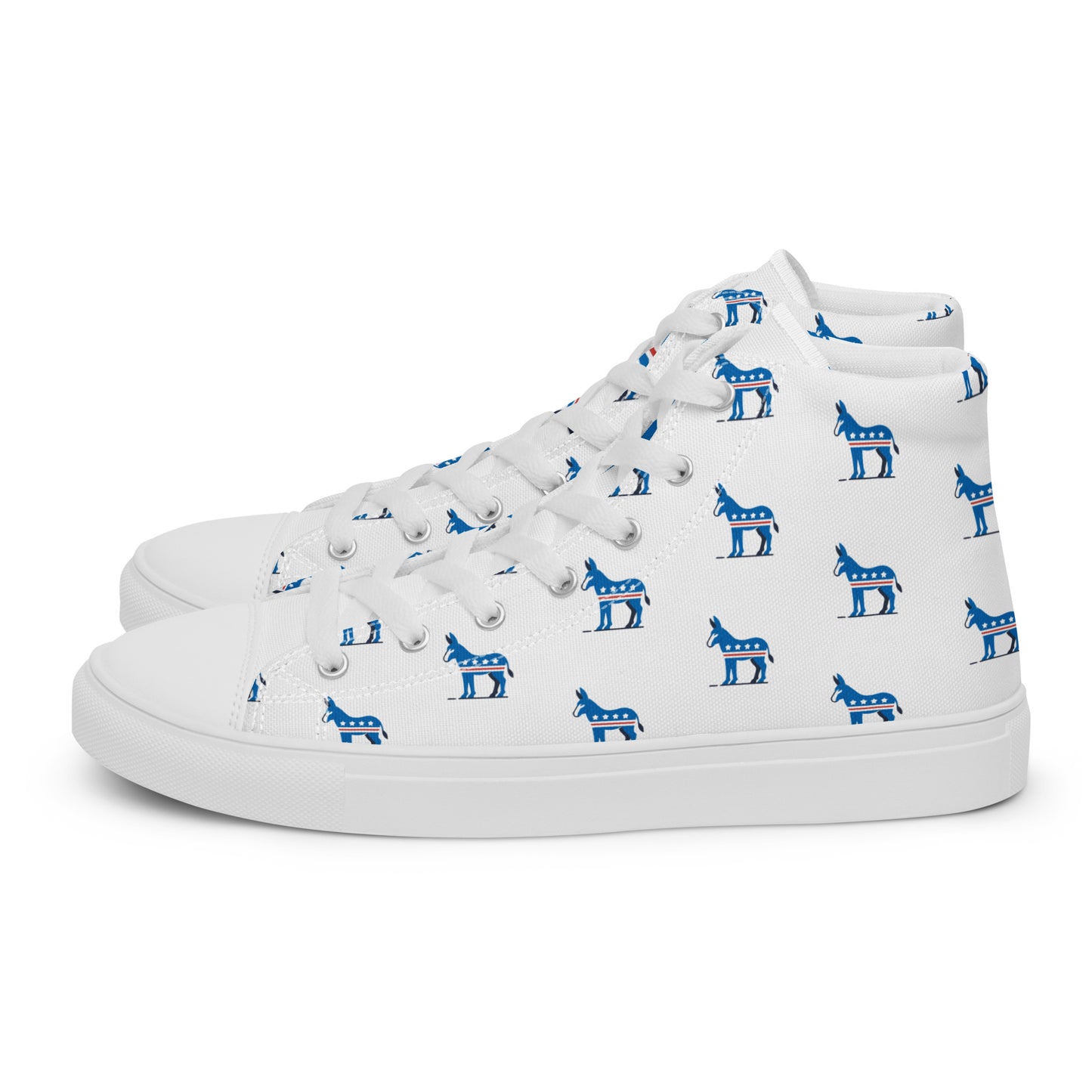 Democrat Donkey High-Top Rally Shoes - White