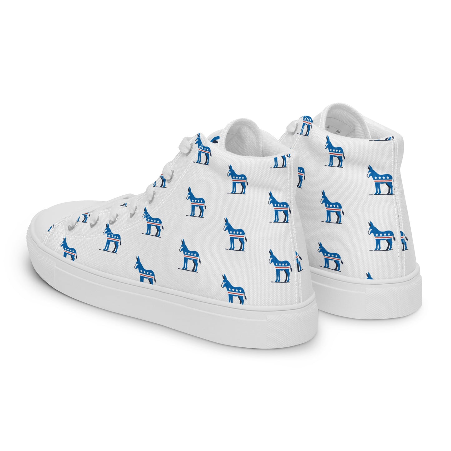 Democrat Donkey High-Top Rally Shoes - White