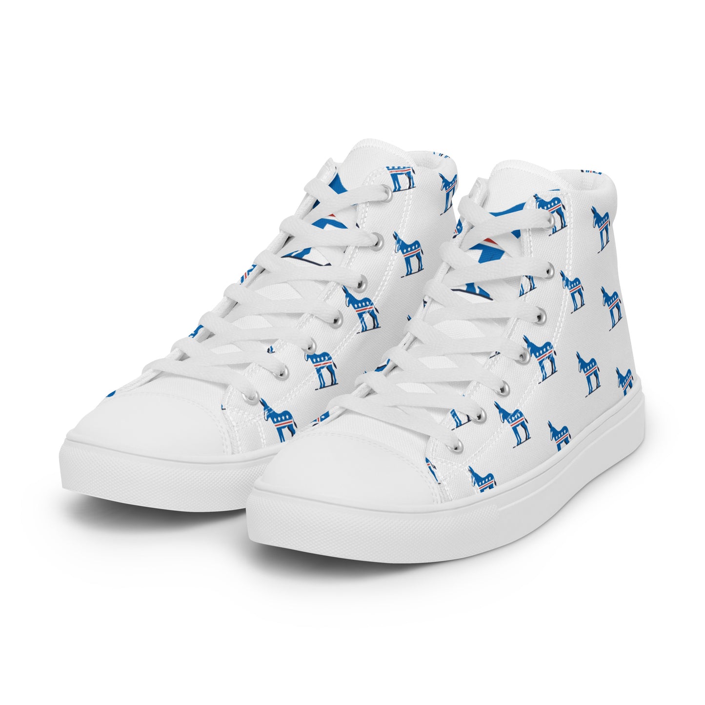 Democrat Donkey High-Top Rally Shoes - White