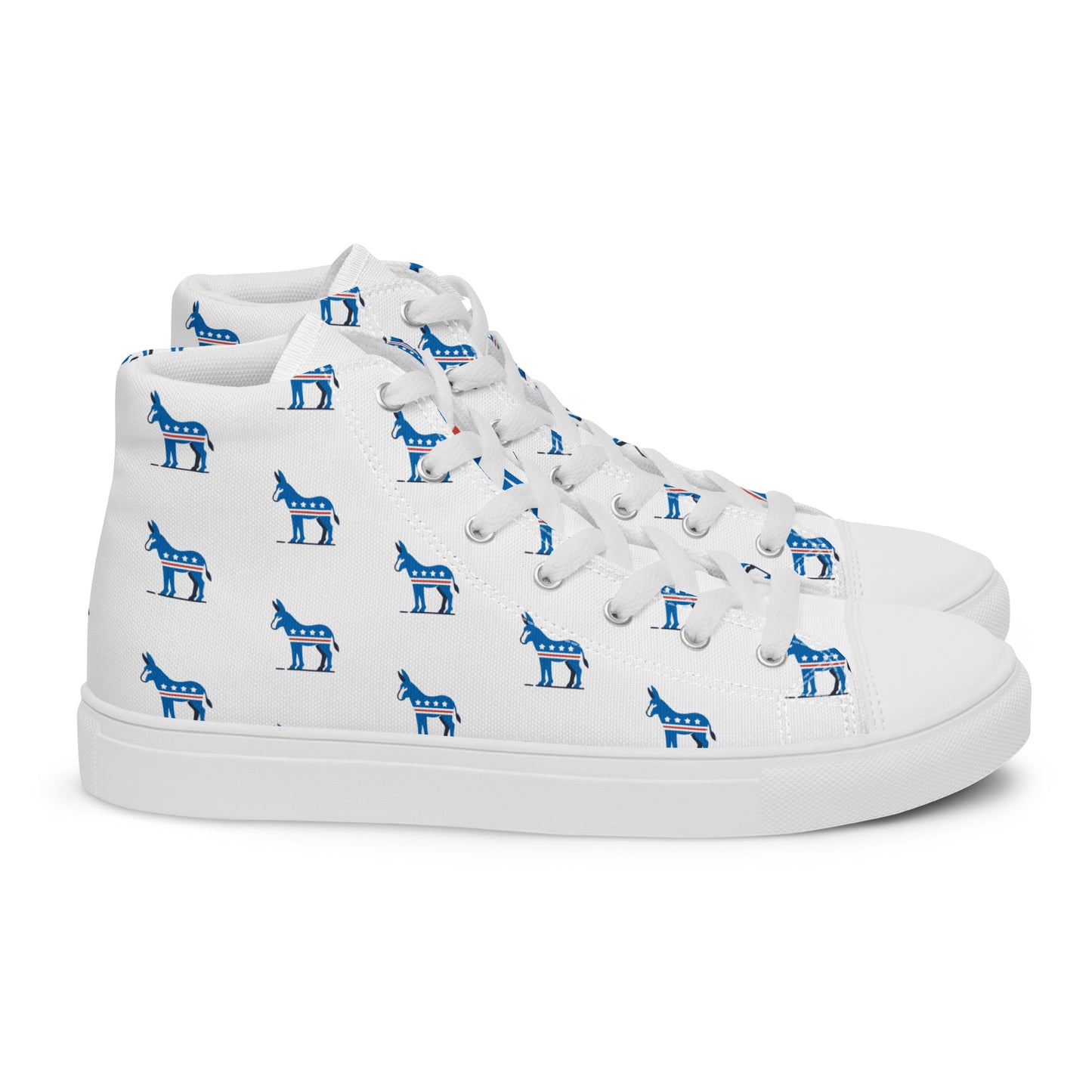 Democrat Donkey High-Top Rally Shoes - White