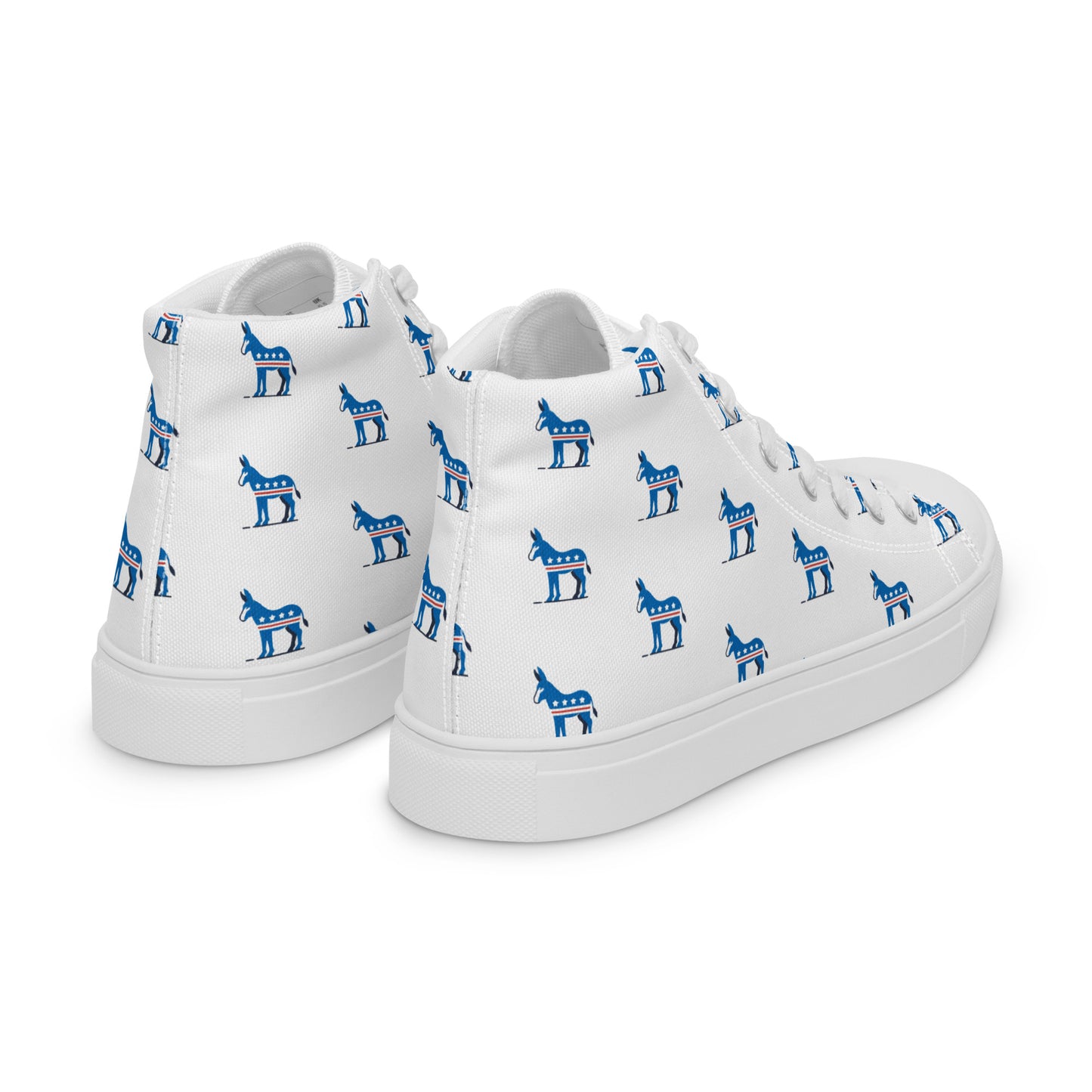 Democrat Donkey High-Top Rally Shoes - White