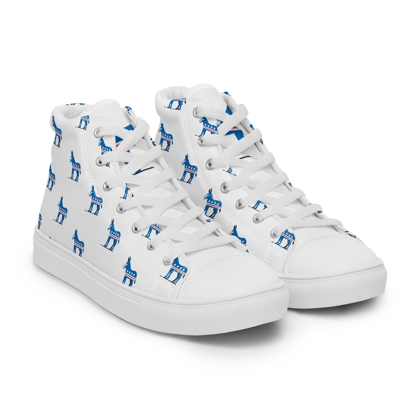 Democrat Donkey High-Top Rally Shoes - White