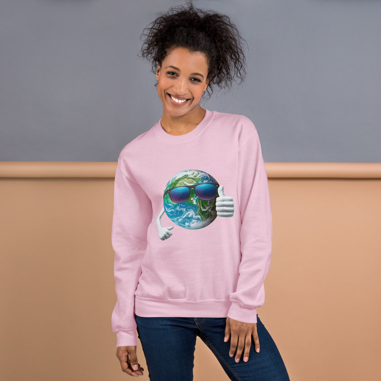 Cool Earth Sweatshirt - pink