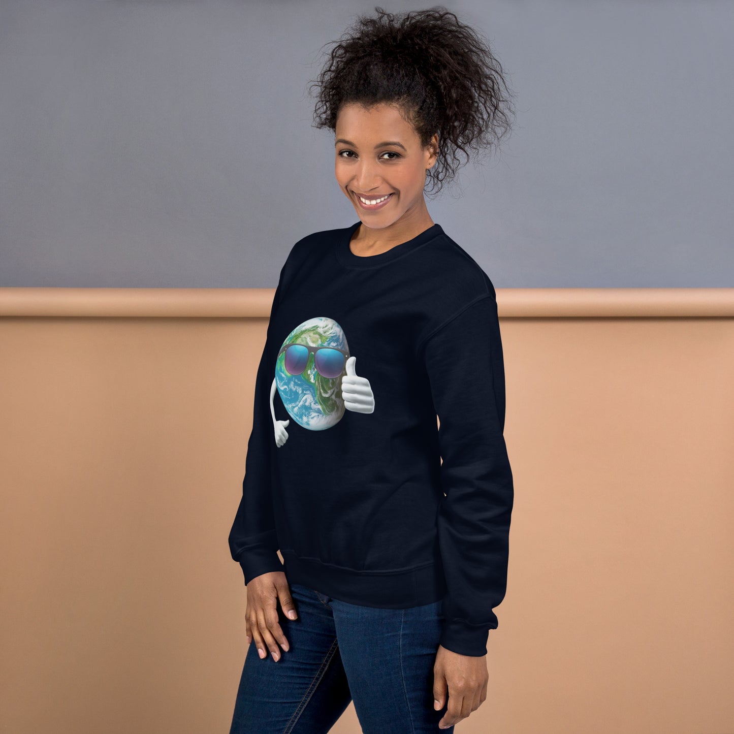 Cool Earth Sweatshirt - navy side