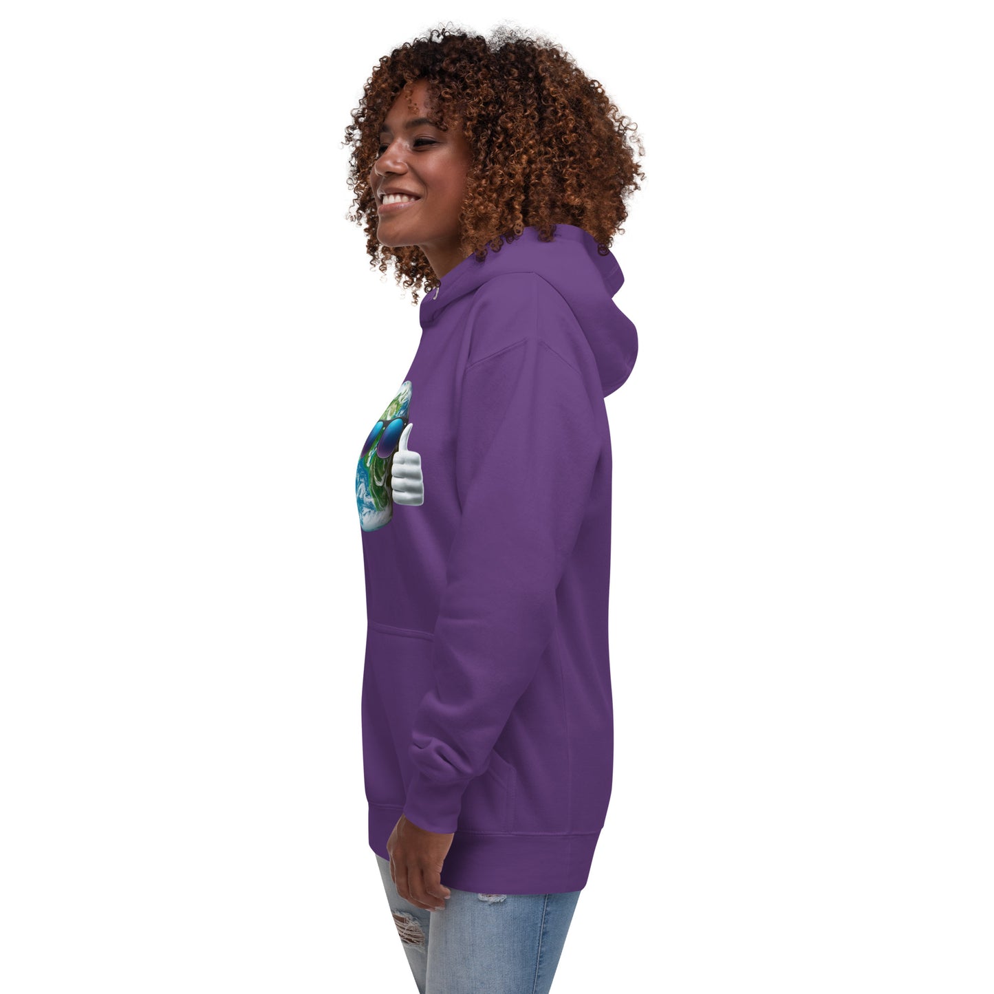 Cool Earth Environmental Justice Hoodie - Side, Purple