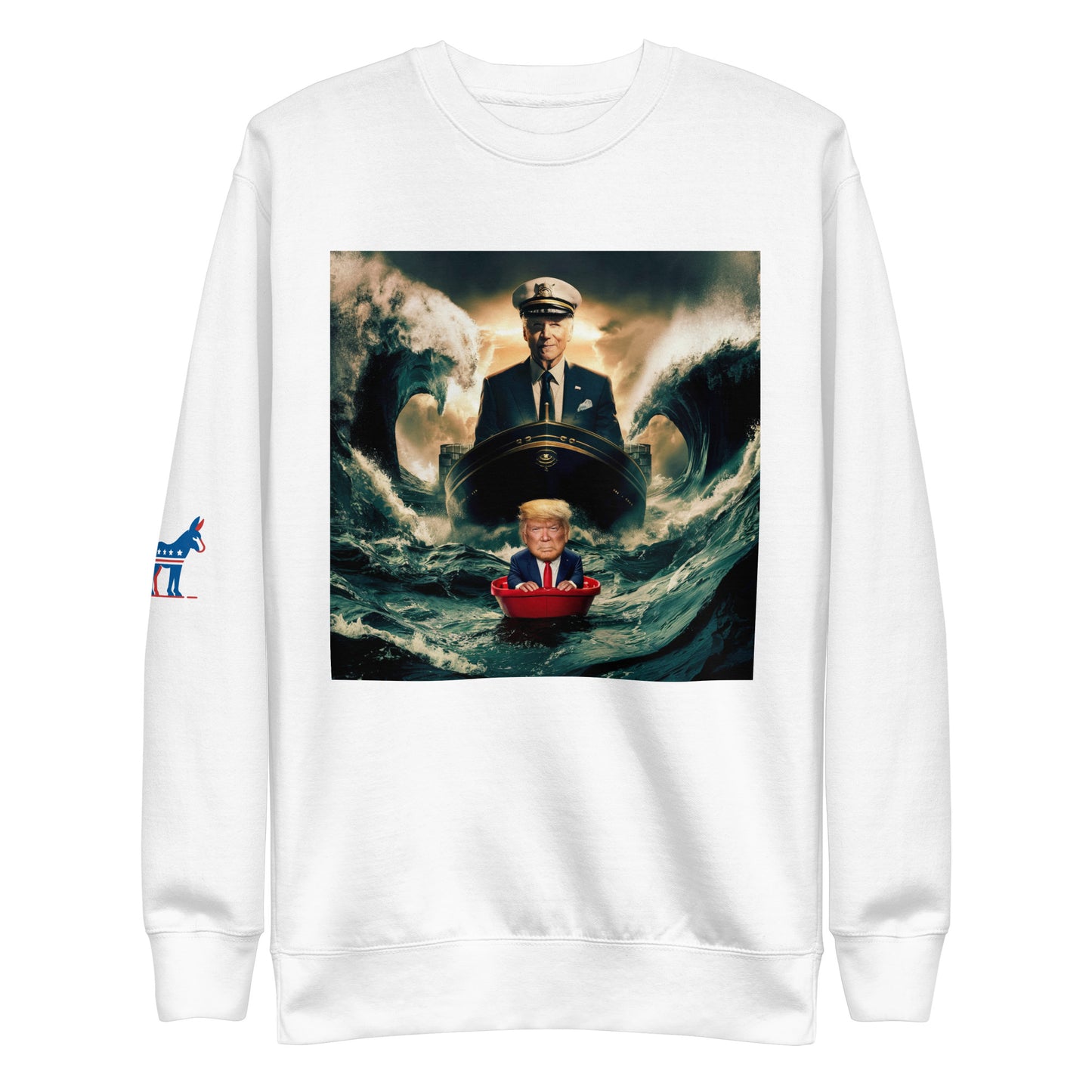 Capitan Biden Sweatshirt - Front, White